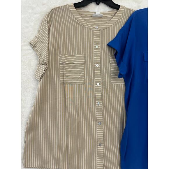 NWT J. Jill Button Tops Large 2pc Lot Office Lightweight - Picture 3 of 10